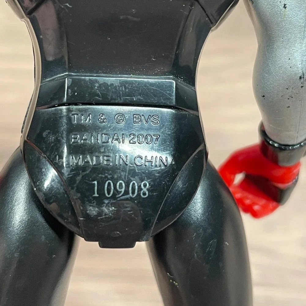 2007 Power Ranger Jungle Fury Bat Ranger Black Silver Action Figure Bandai - Picture 6 of 7